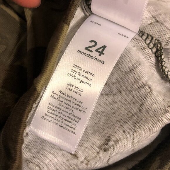 CARTER'S Pajama Set Baby Size 24 Months Green Brown Dinosaur Print - Picture 5 of 6